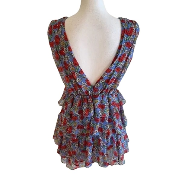 Disney Womens Through The Looking Glass Flower Ruffle Dress Size Small - Picture 2 of 4